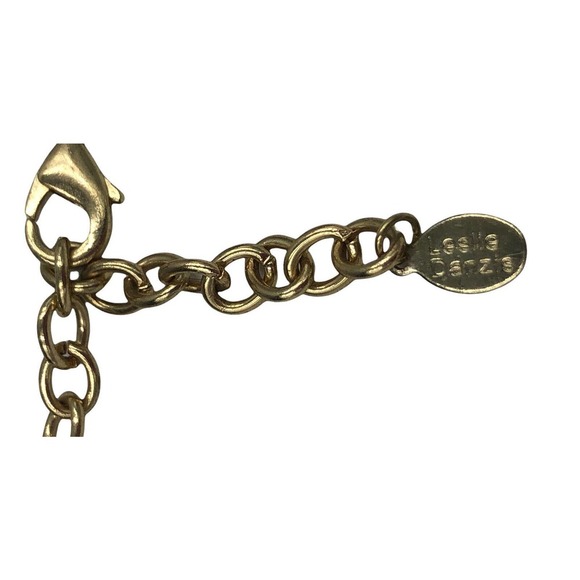 Leslie Danzis Necklace Statement Crystal Bronze Tone Chain - Picture 2 of 6